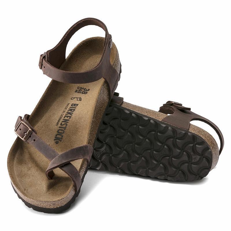 Birkenstock Taormina Oiled Læder Sandaler Dame Kaffe | DK 364DFM